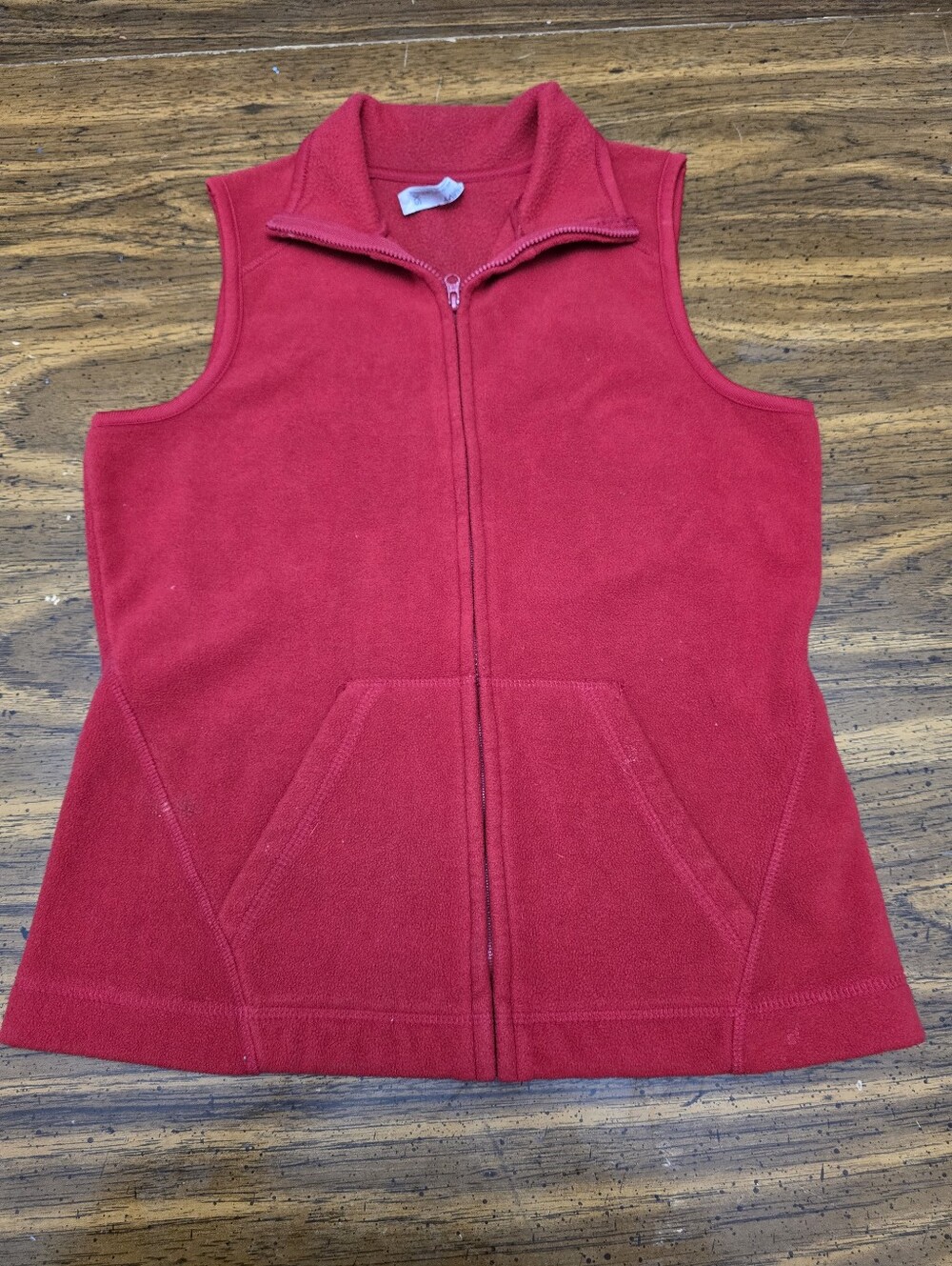 Old Navy Bright Red Fleece Jacket Vest